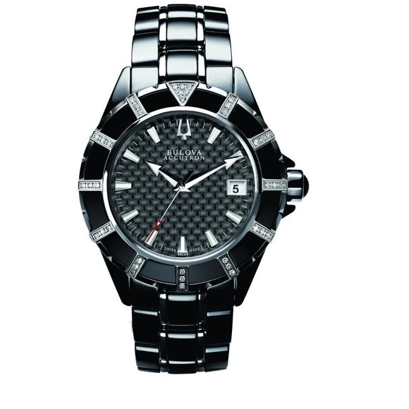 Bulova Men's Black Diamond Accent Watch